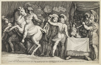 TvB G 2483
<br/>
Furius Camillus komt aan in Rome om met de Gauliërs te onderhandelen
<br/>
<em>Saenredam, Jan (ca. 1565/1566-1607)</em>